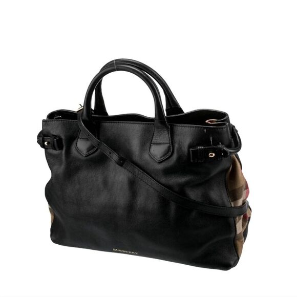 Burberry Black Leather Tote Bag - Picture 2 of 6